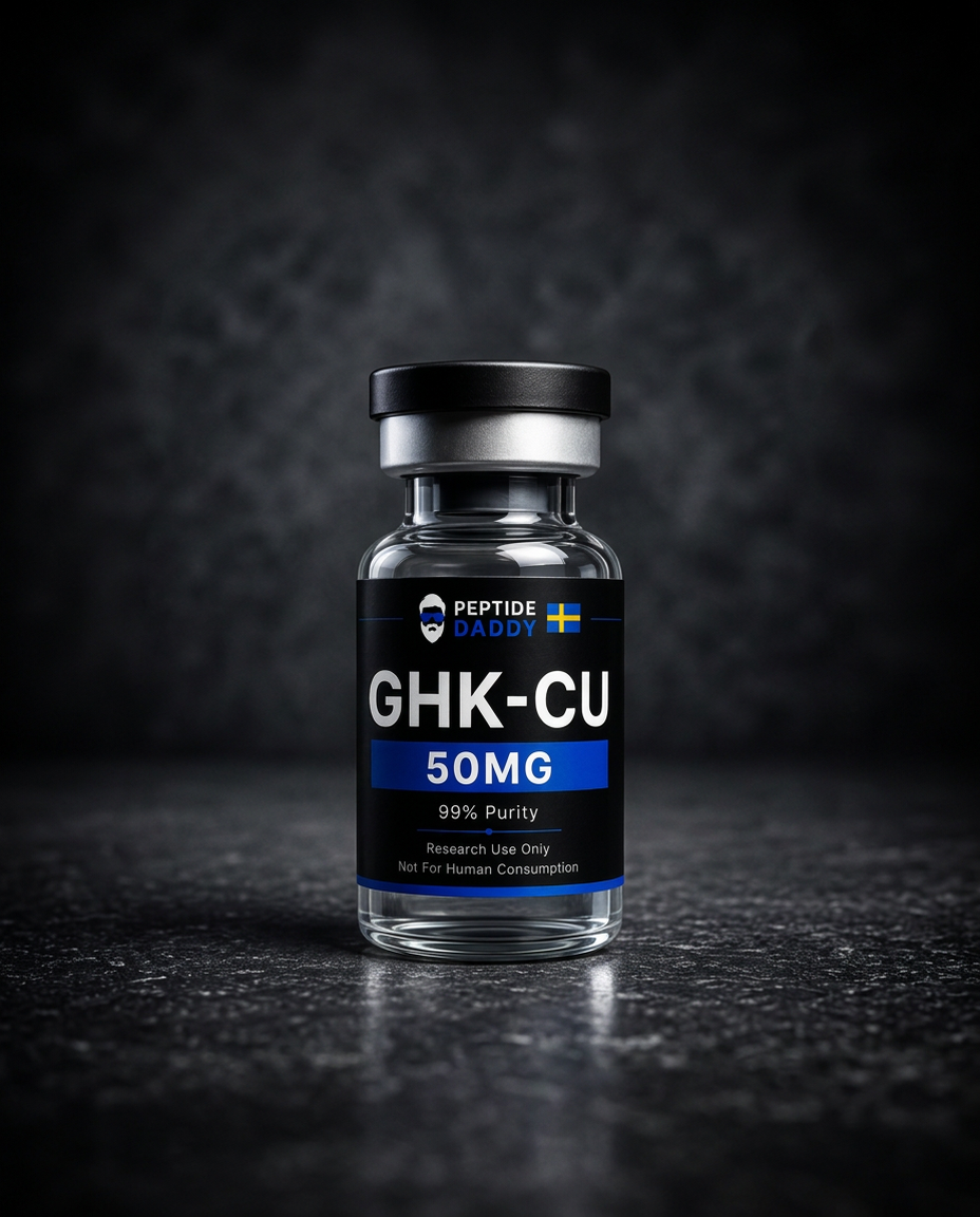 GHK-Cu 50 mg forskningsflaska från PeptideDaddy