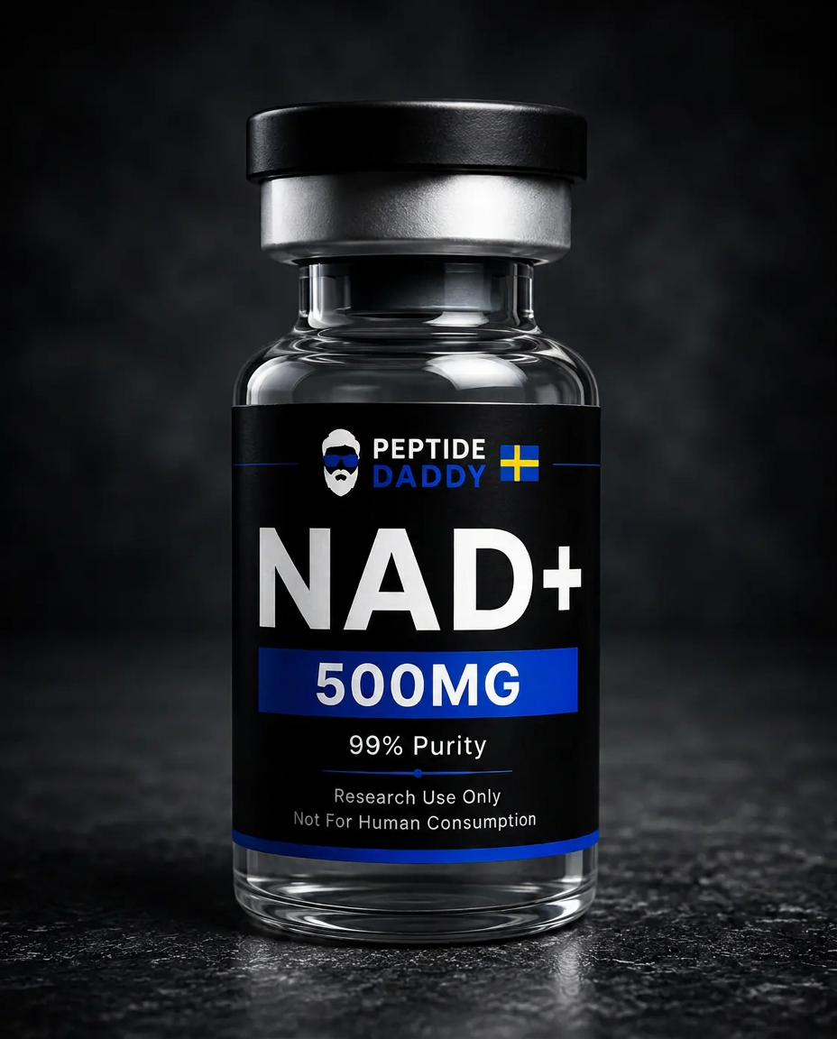 NAD+ 500 mg forskningsflaska från PeptideDaddy